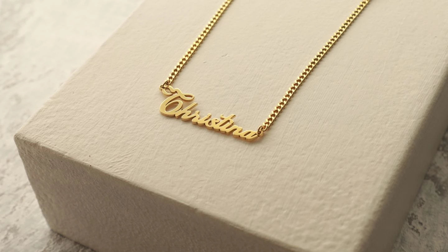 Name Necklaces on Display