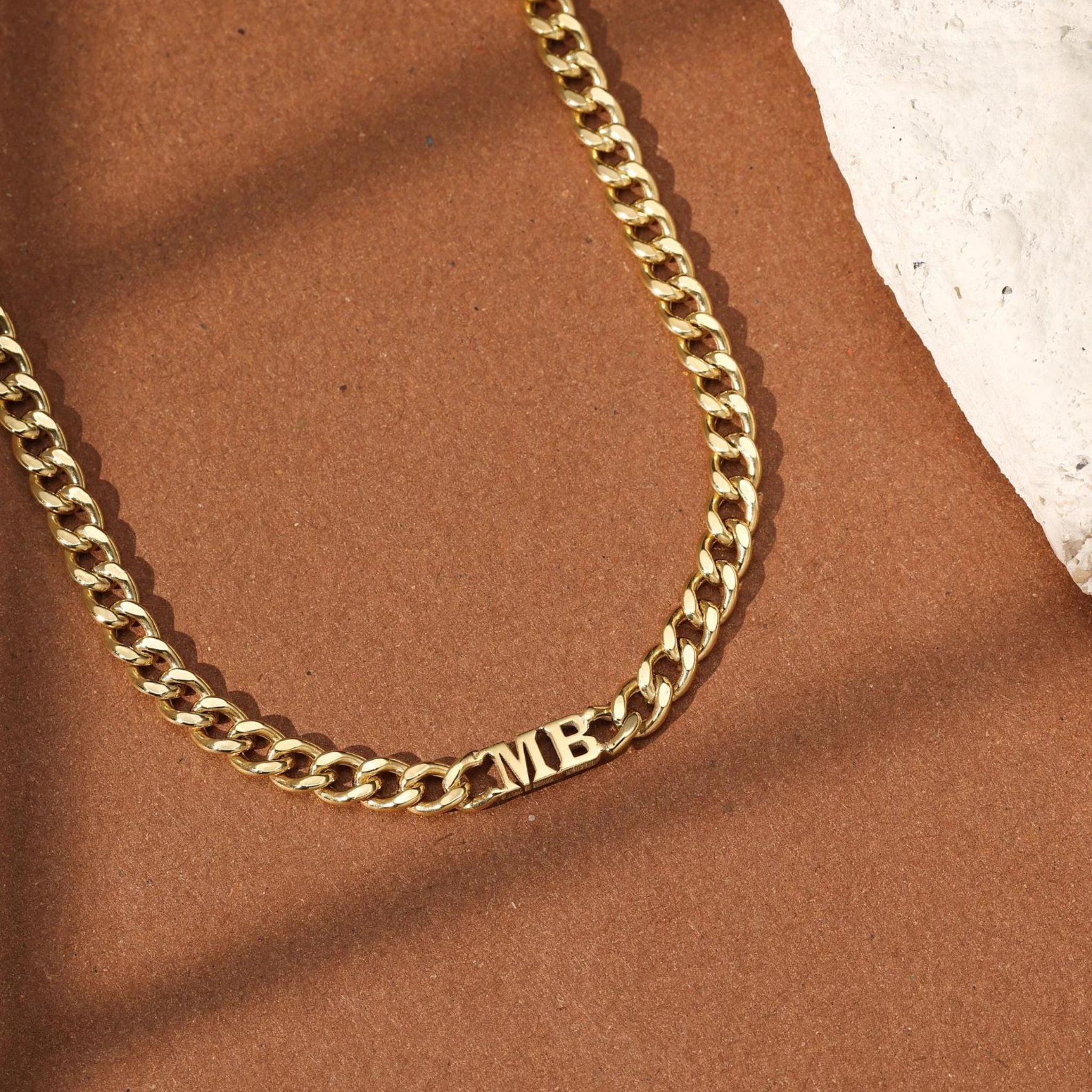 Initials Choker Chain Necklace