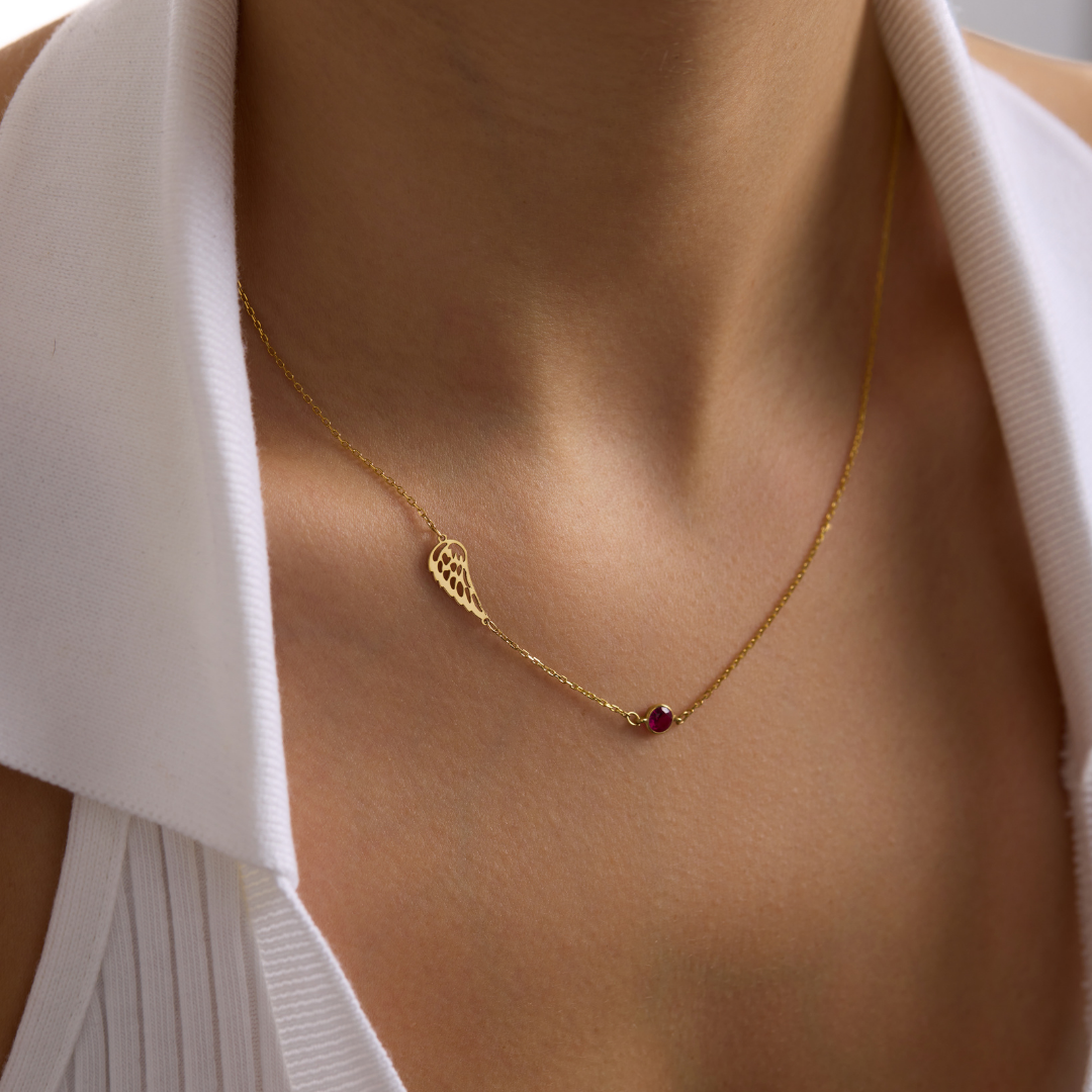 Angel Wing Memorial Necklace