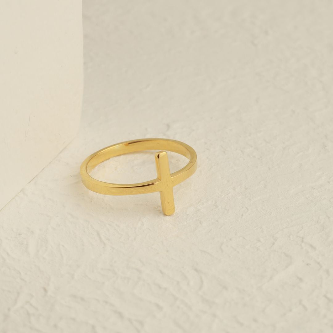 Dainty Cross Ring