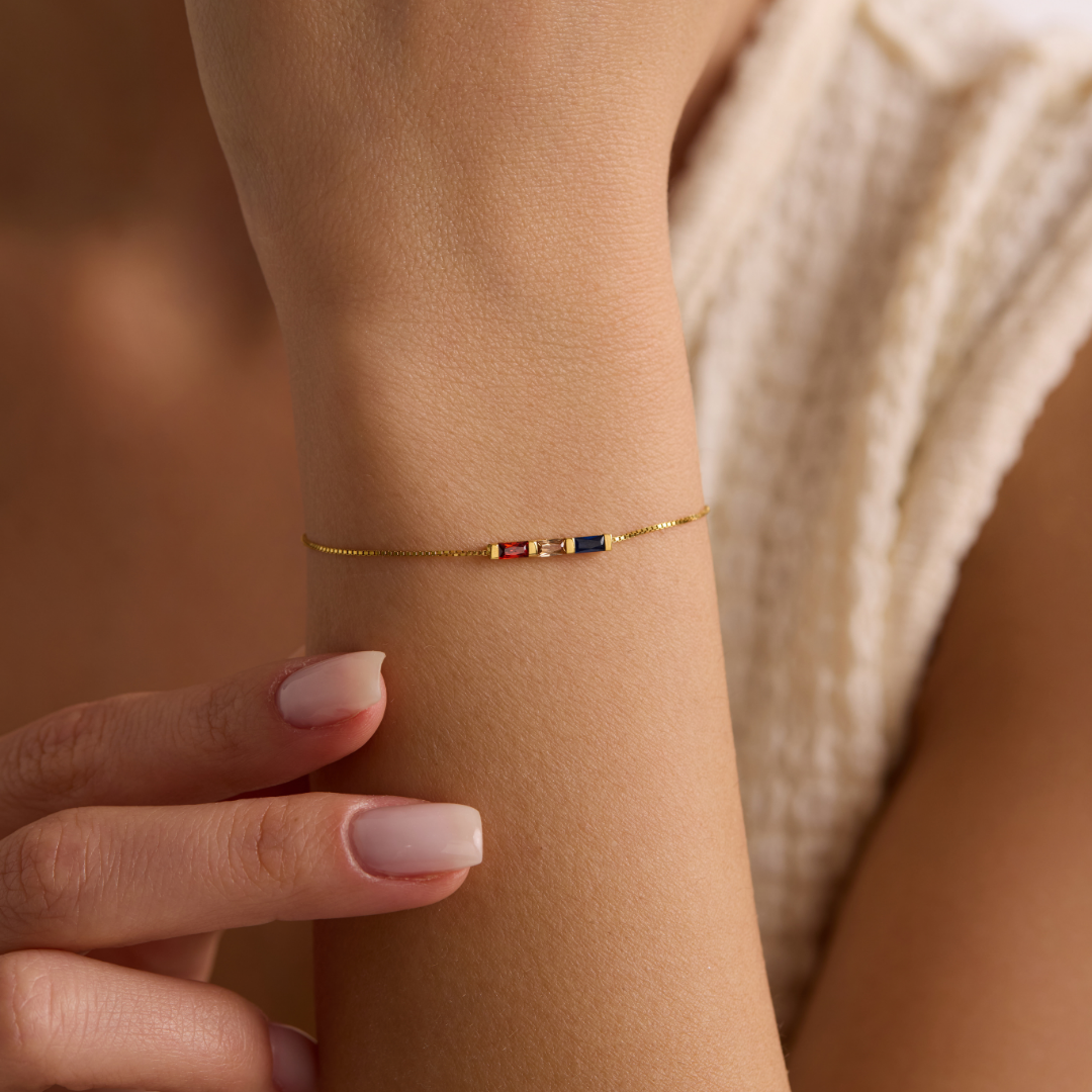 Children Birthstone Bracelet for Mom