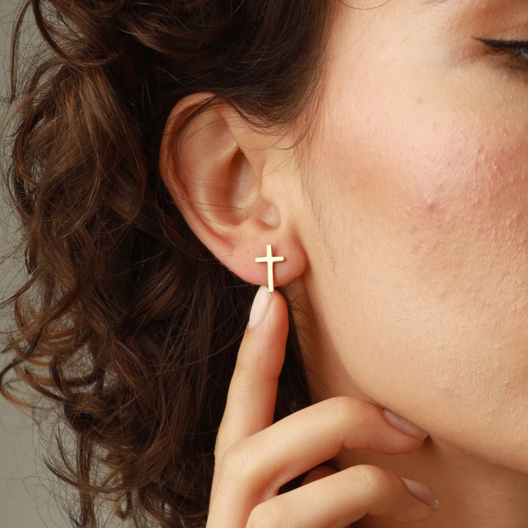 Cross Stud Earrings