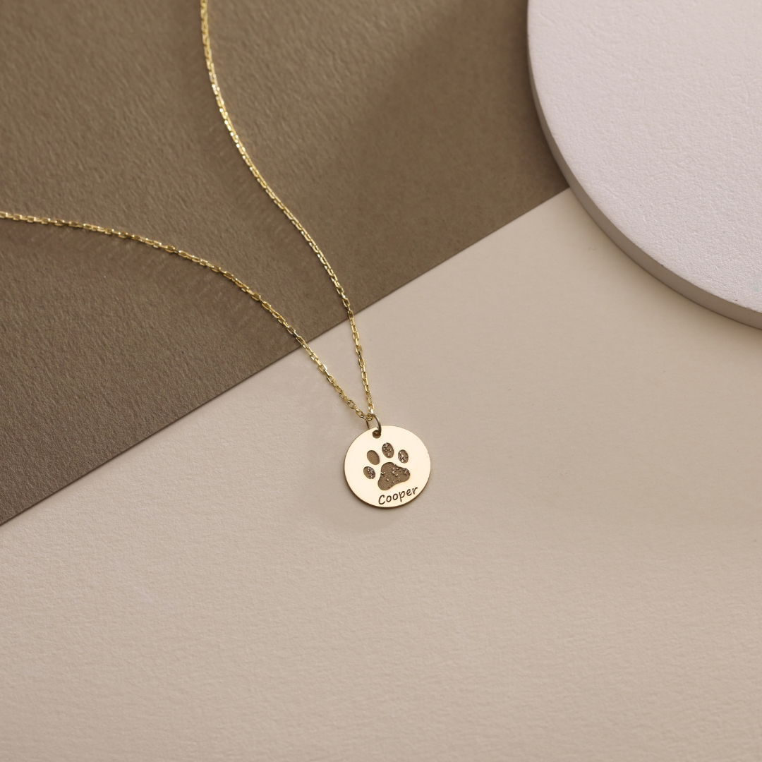 Custom Paw Print Necklace