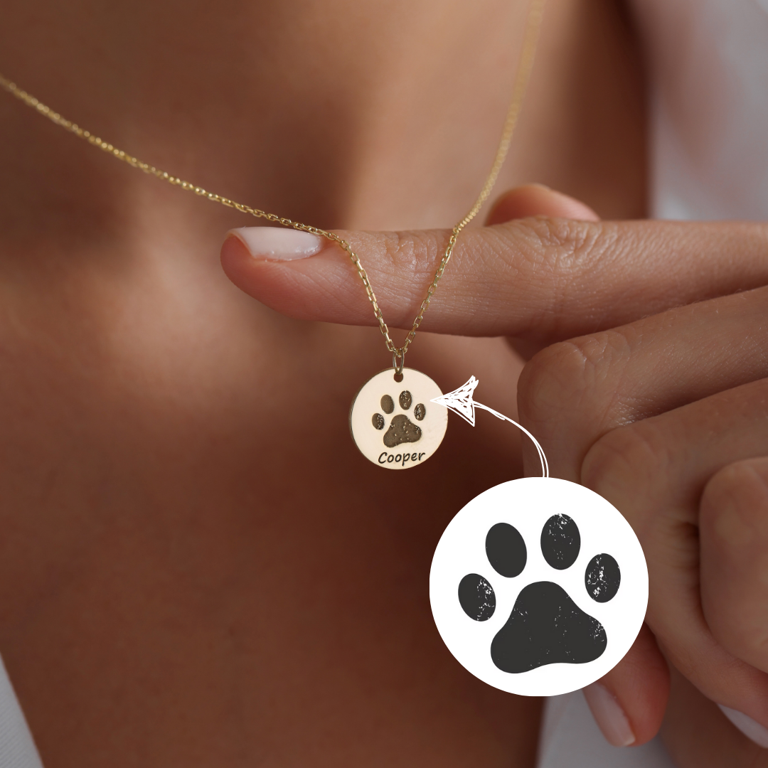 Custom Paw Print Necklace