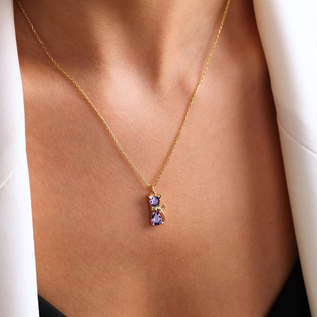 Custom Pet Birthstone Necklace