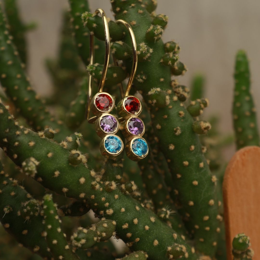 Family Birthstone Earrings