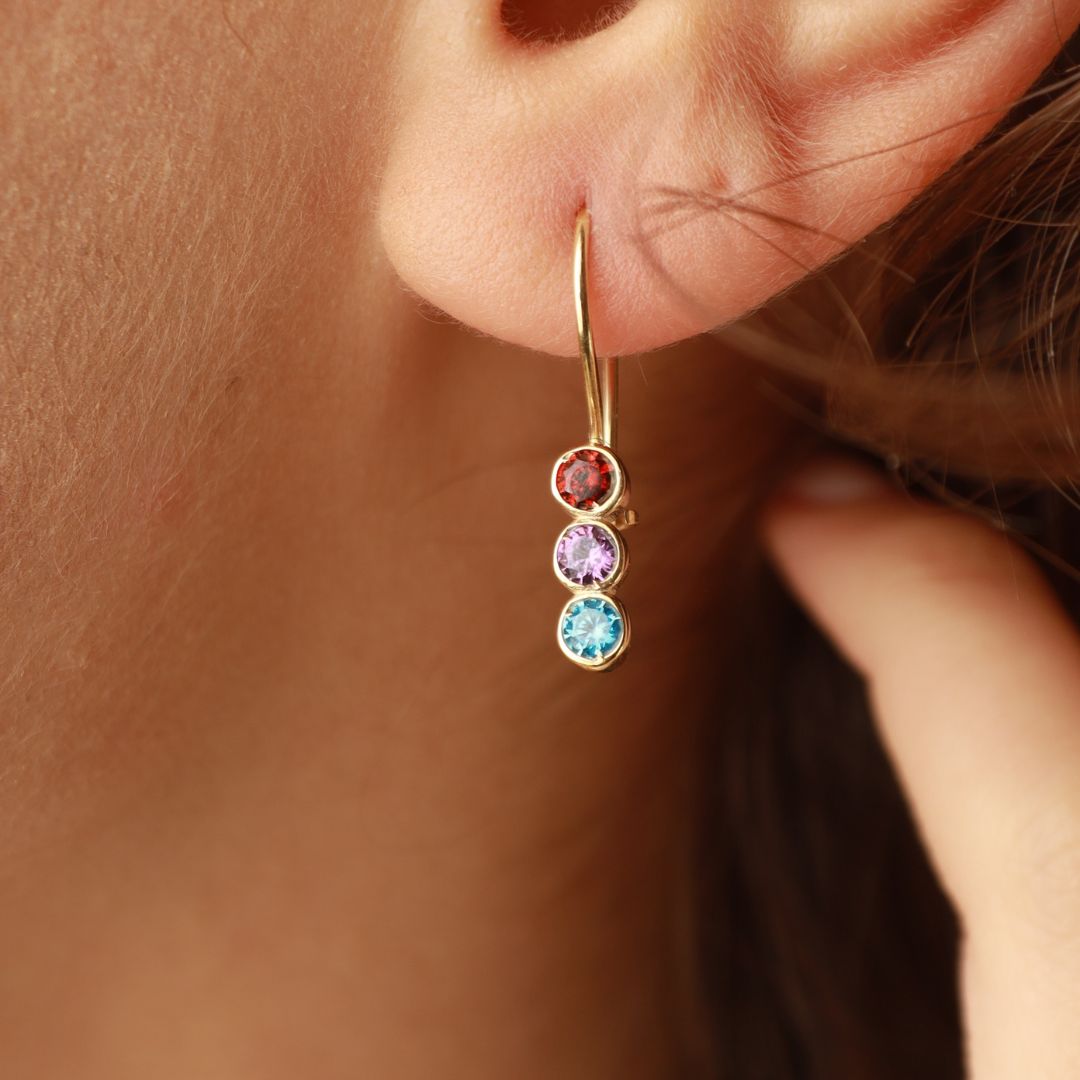 Family Birthstone Earrings