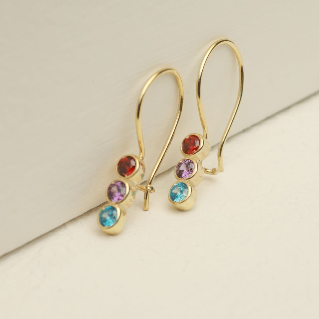 Family Birthstone Earrings