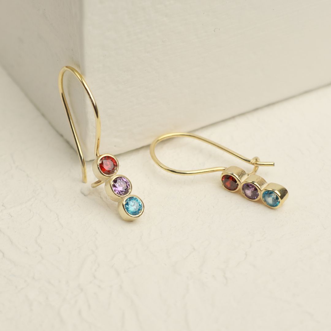 Family Birthstone Earrings