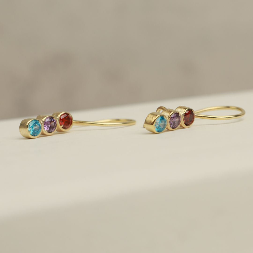 Family Birthstone Earrings