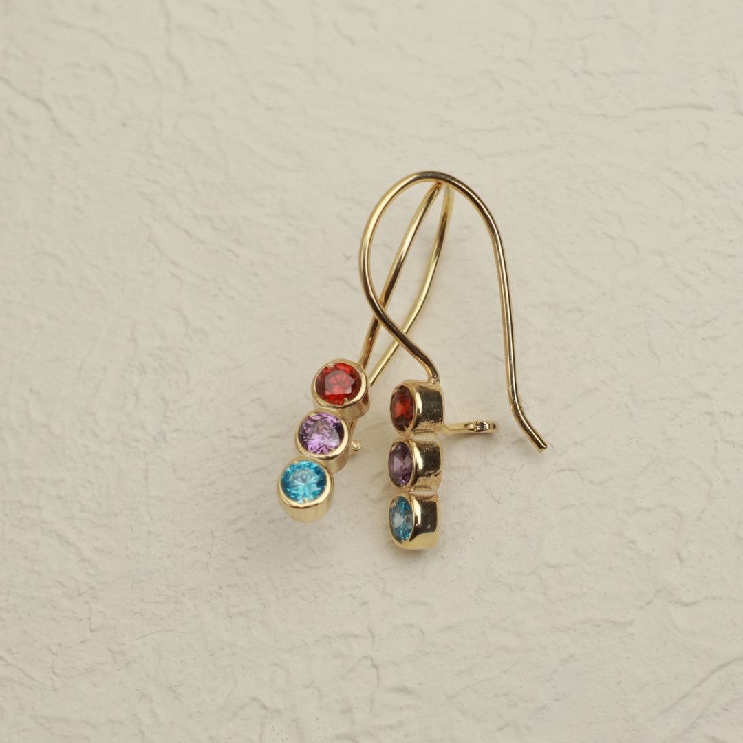 Family Birthstone Earrings