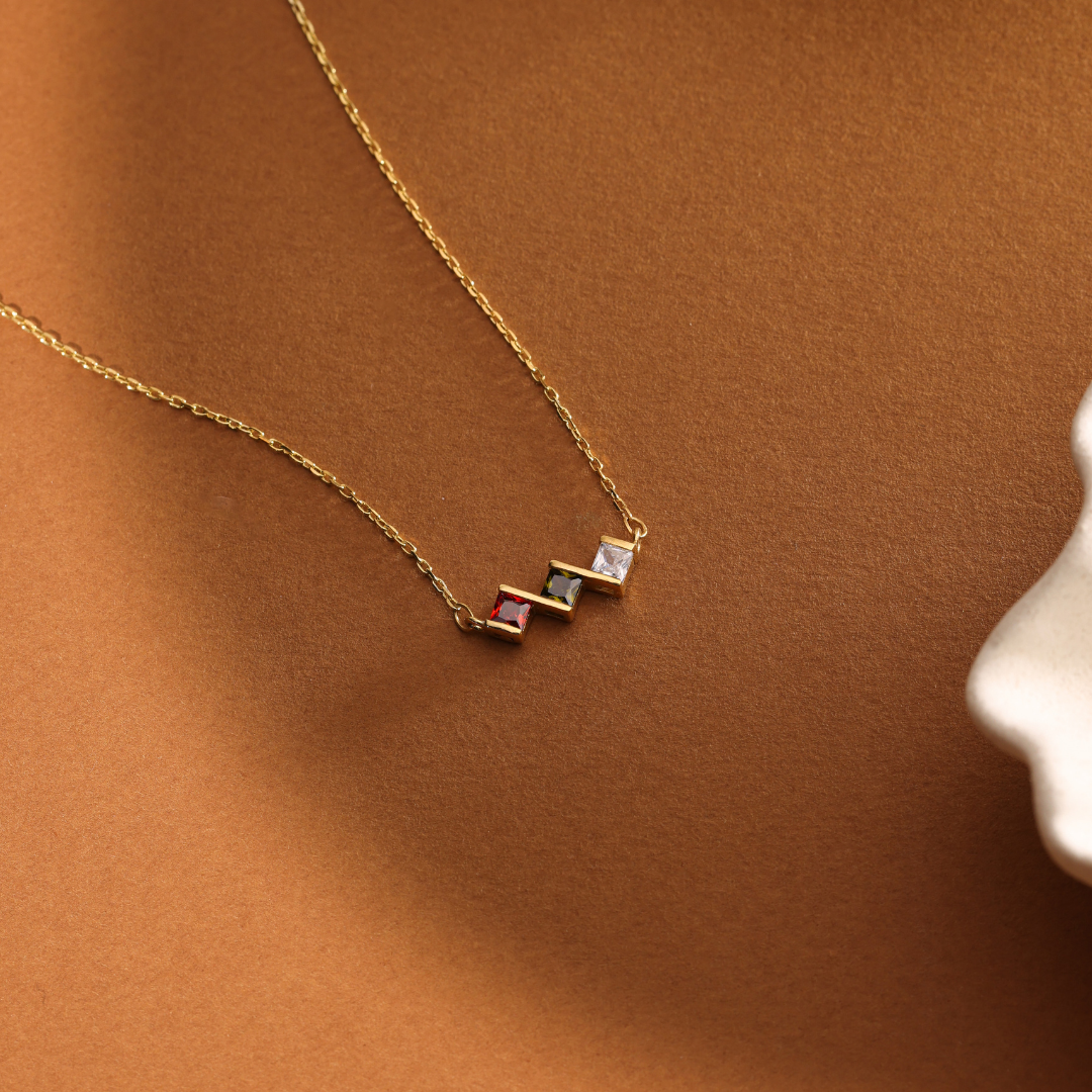 Mother's Birth Stone Necklace