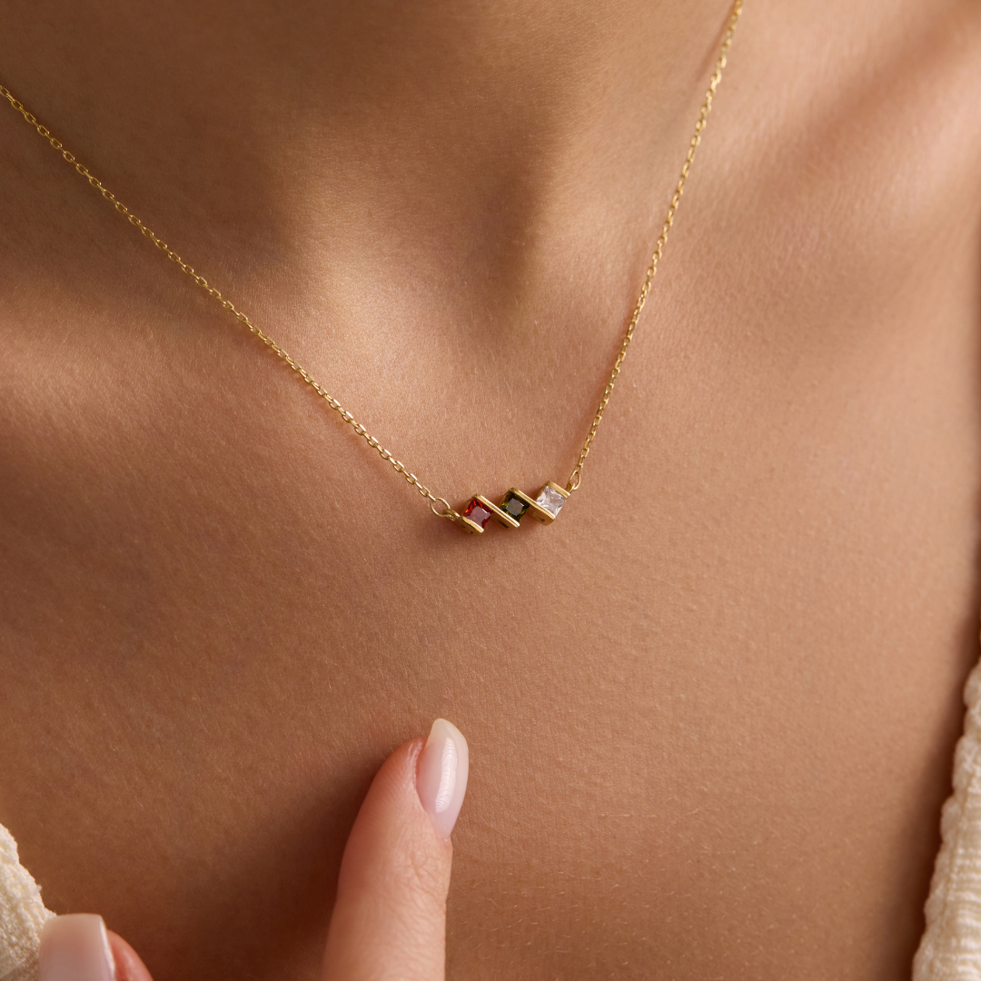 Mother's Birth Stone Necklace
