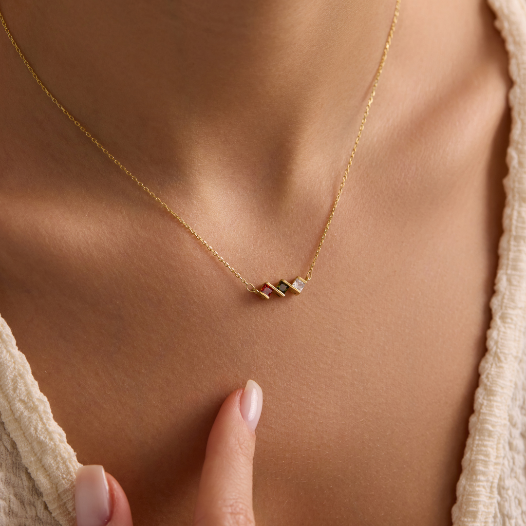 Mother's Birth Stone Necklace