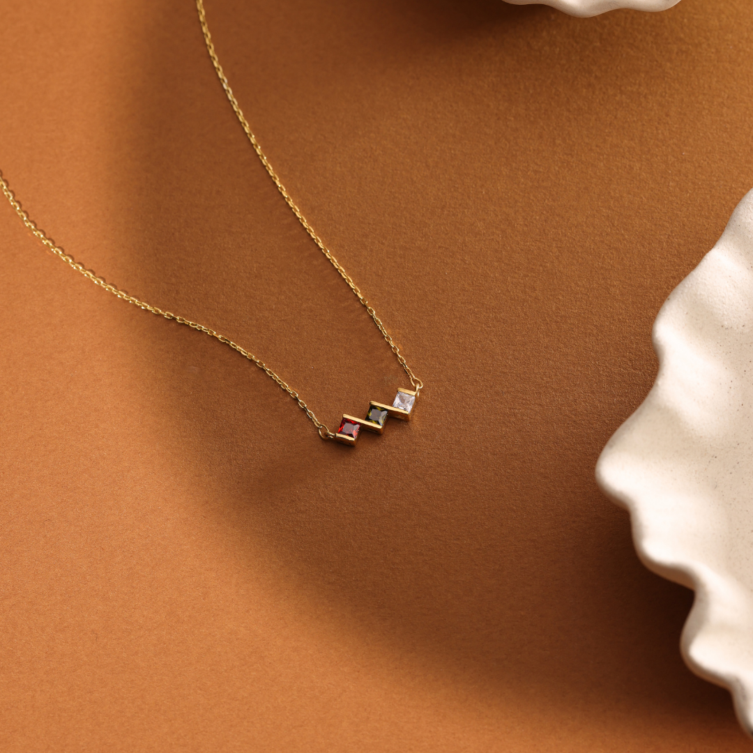 Mother's Birth Stone Necklace