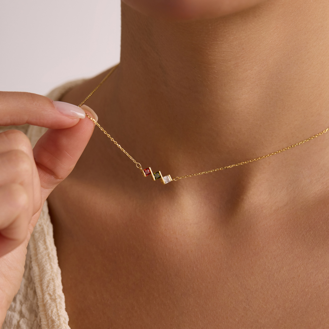 Mother's Birth Stone Necklace