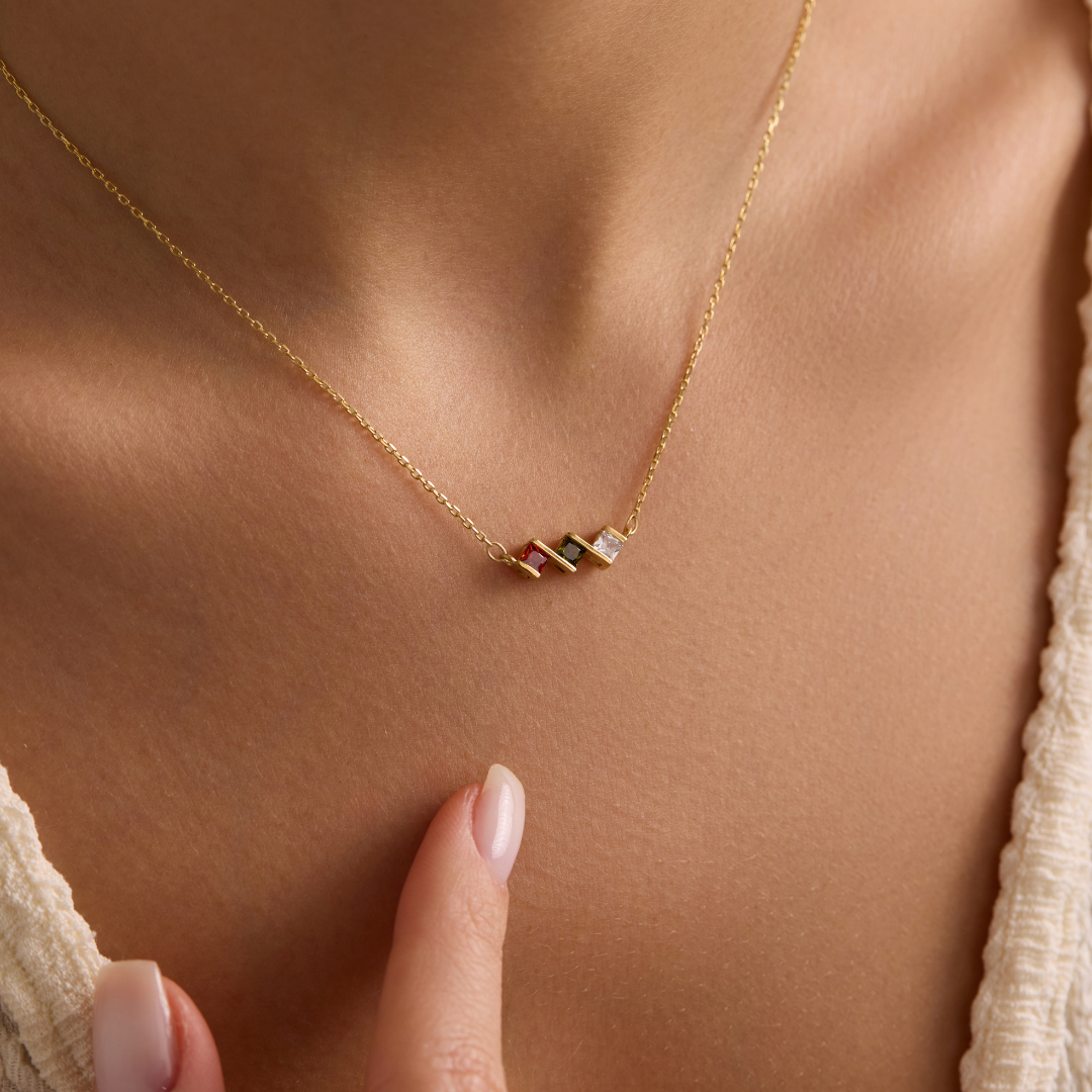 Mother's Birth Stone Necklace
