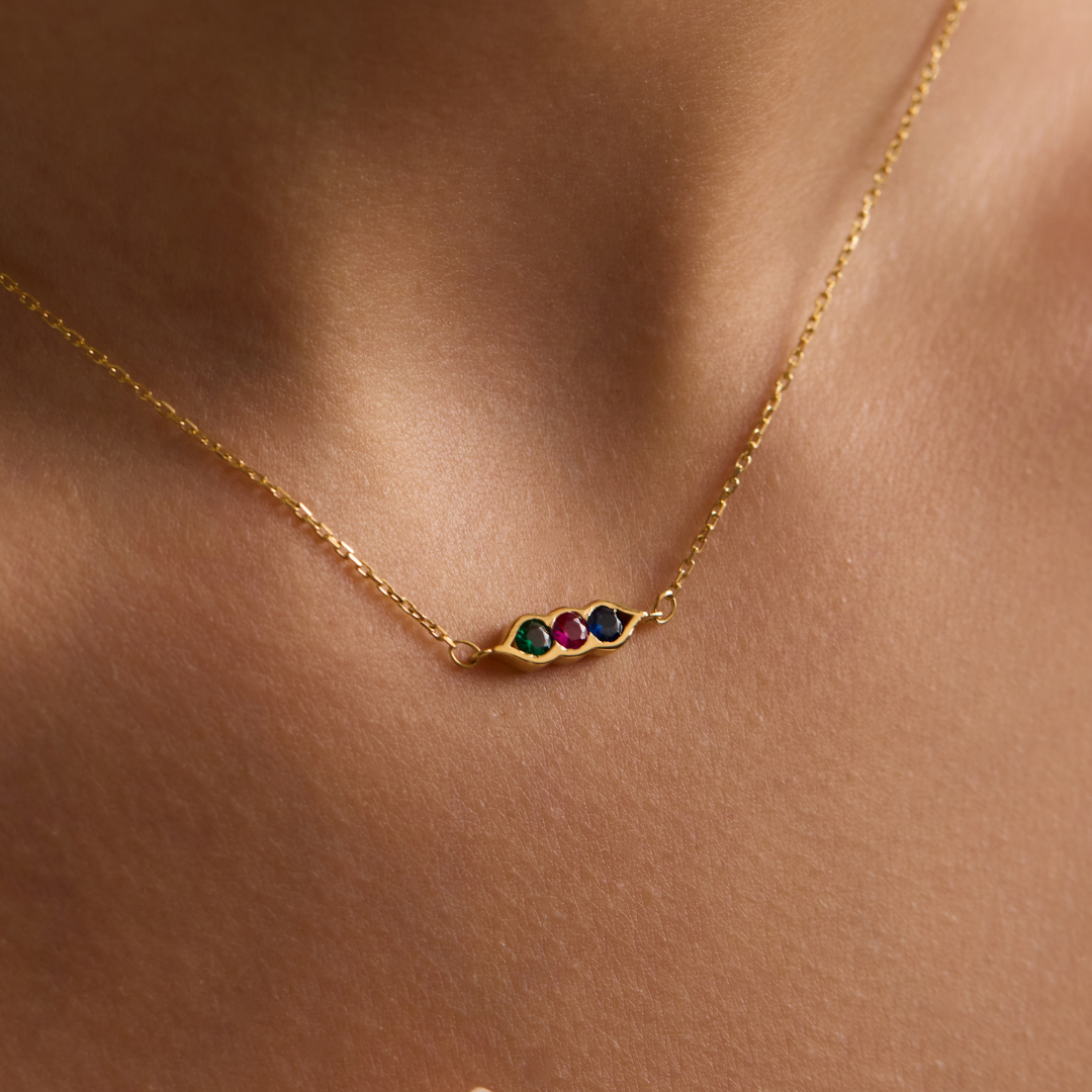 Personalized Multiple Birthstone Necklace