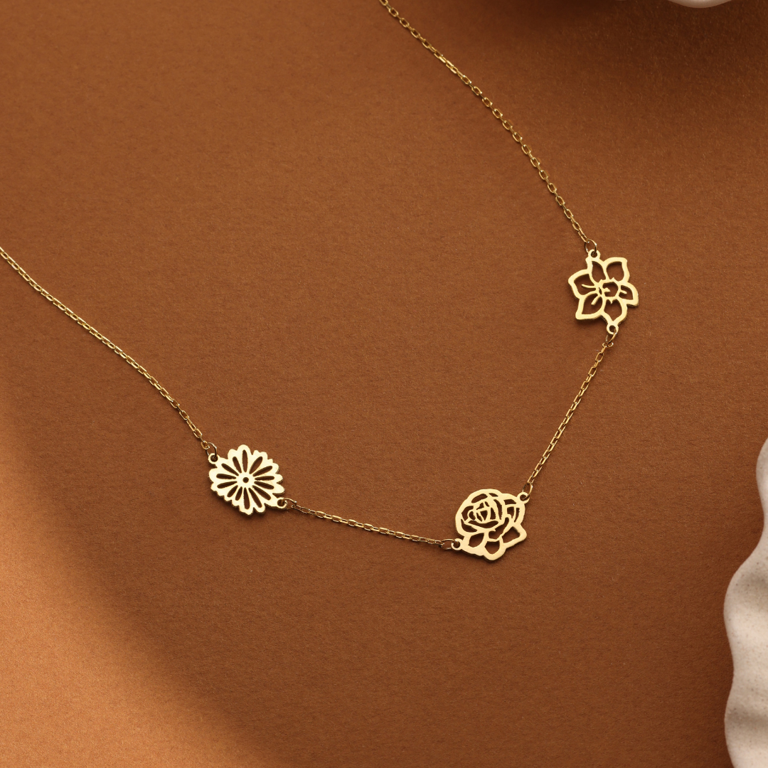 Personalized Birth Flower Necklace
