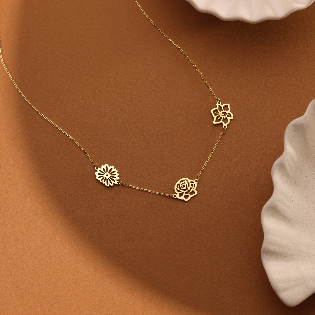 Personalized Birth Flower Necklace