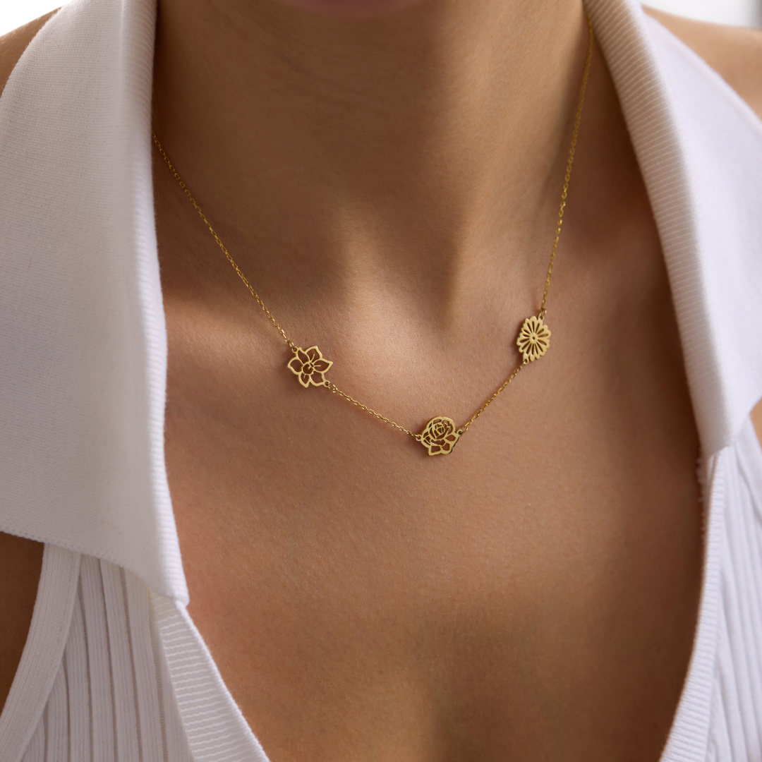 Personalized Birth Flower Necklace