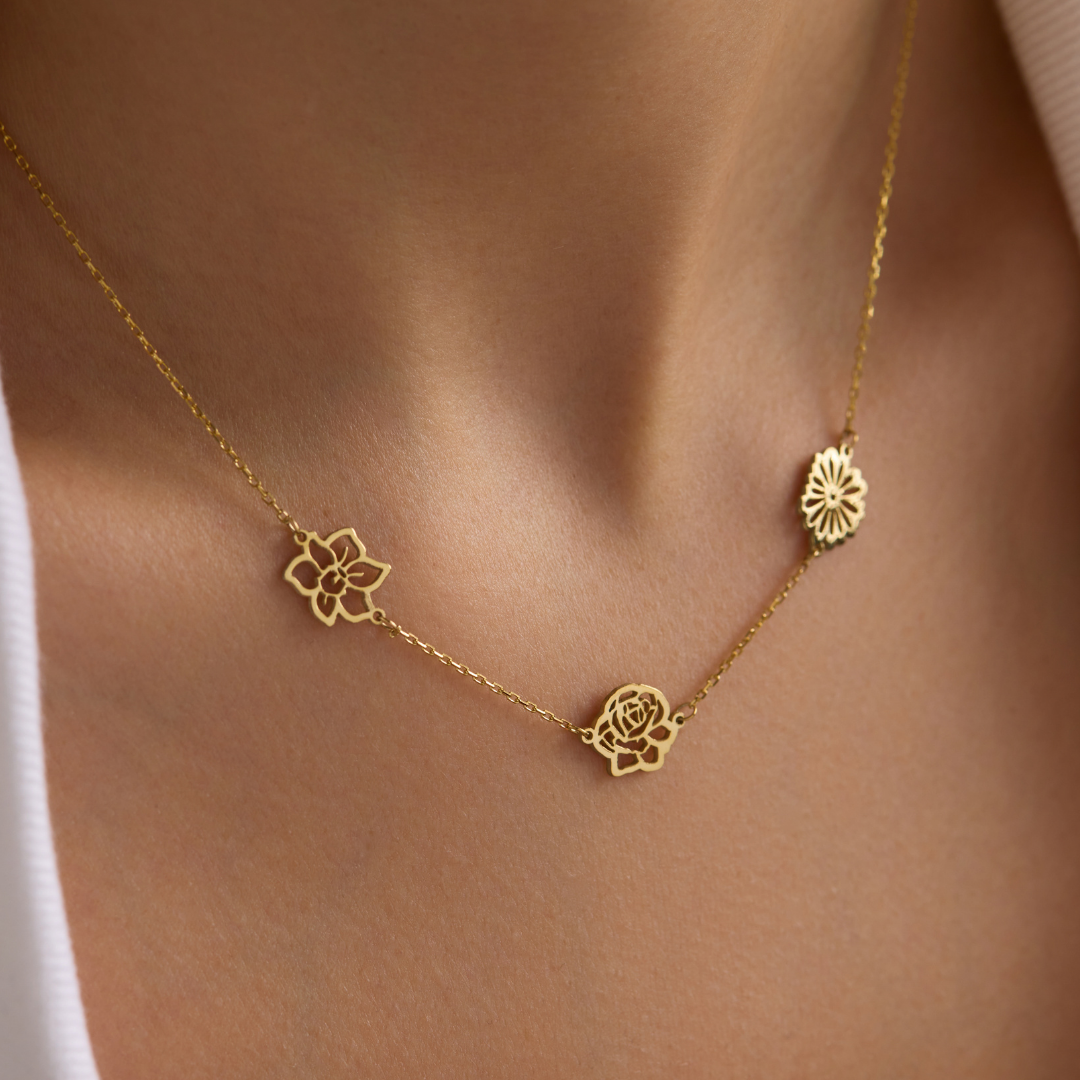 Personalized Birth Flower Necklace