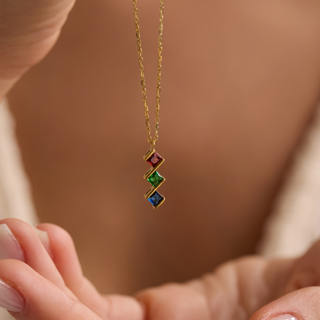 Custom Birth Stone Necklace for Mom