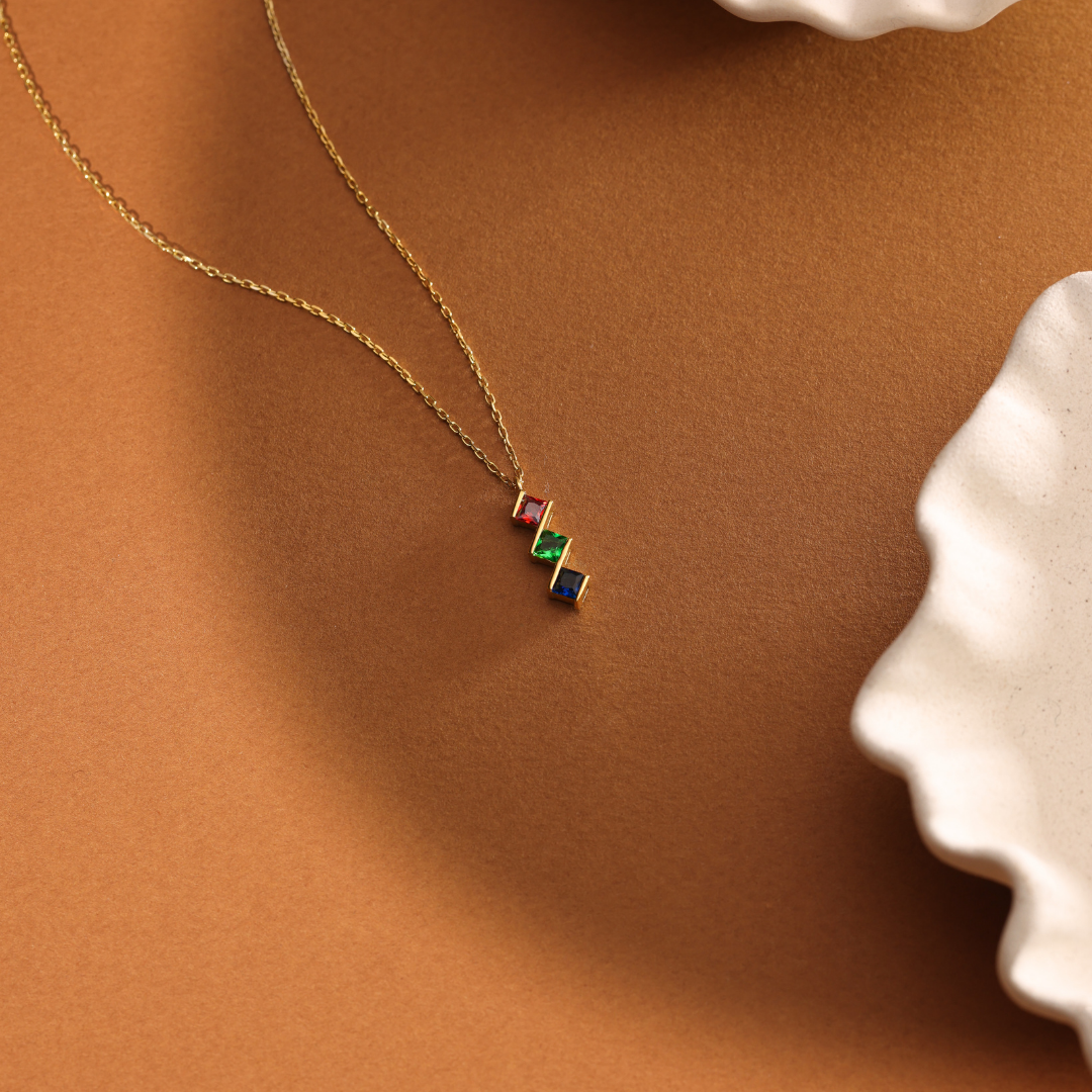 Custom Birth Stone Necklace for Mom
