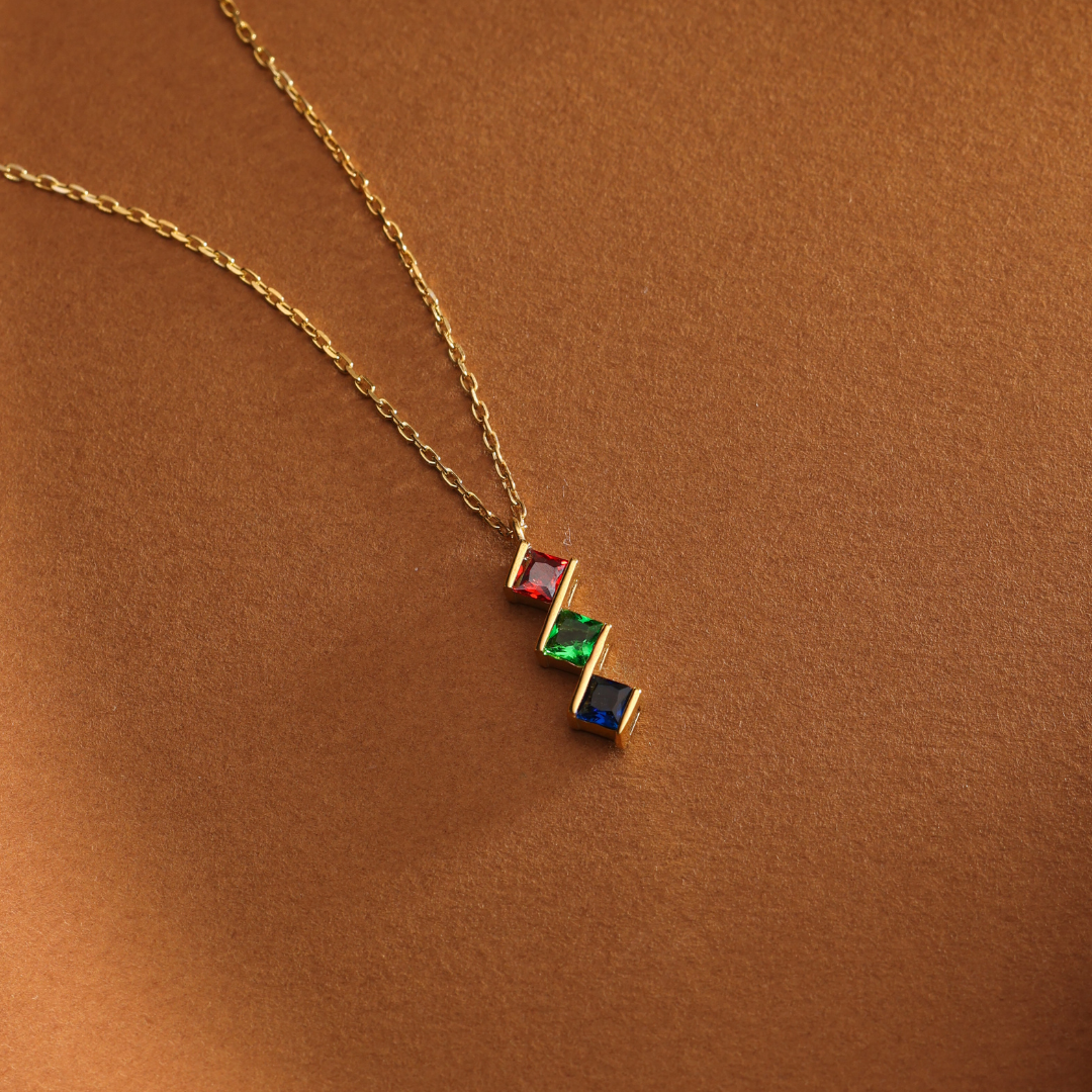 Custom Birth Stone Necklace for Mom