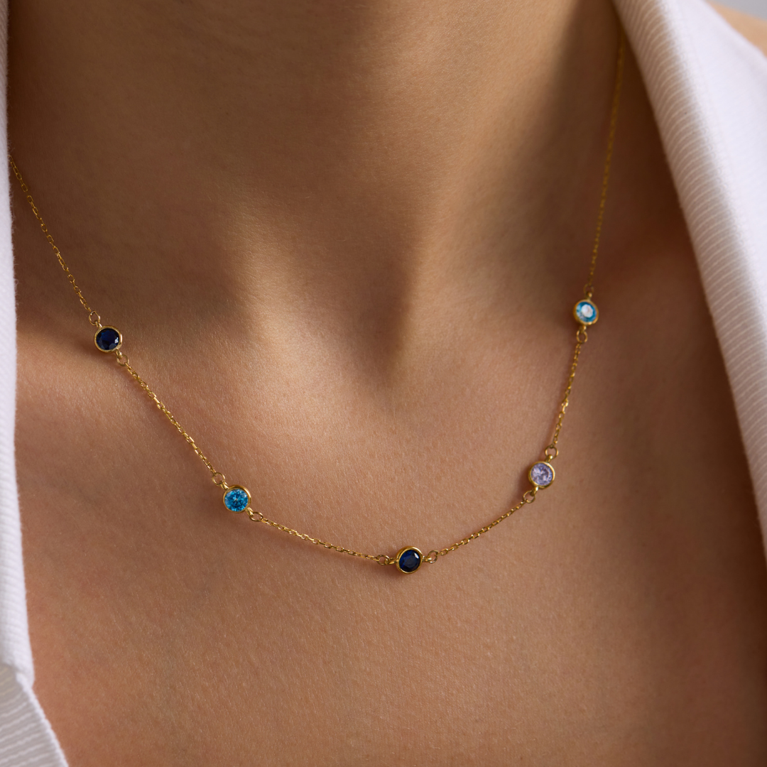 Personalized Birthstone Necklace for Mom
