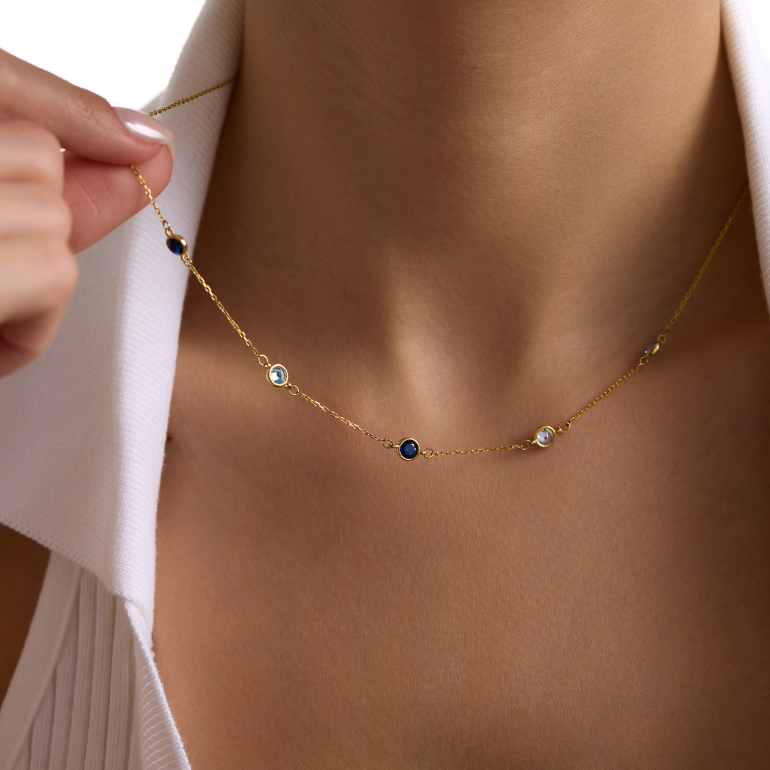 Personalized Birthstone Necklace for Mom