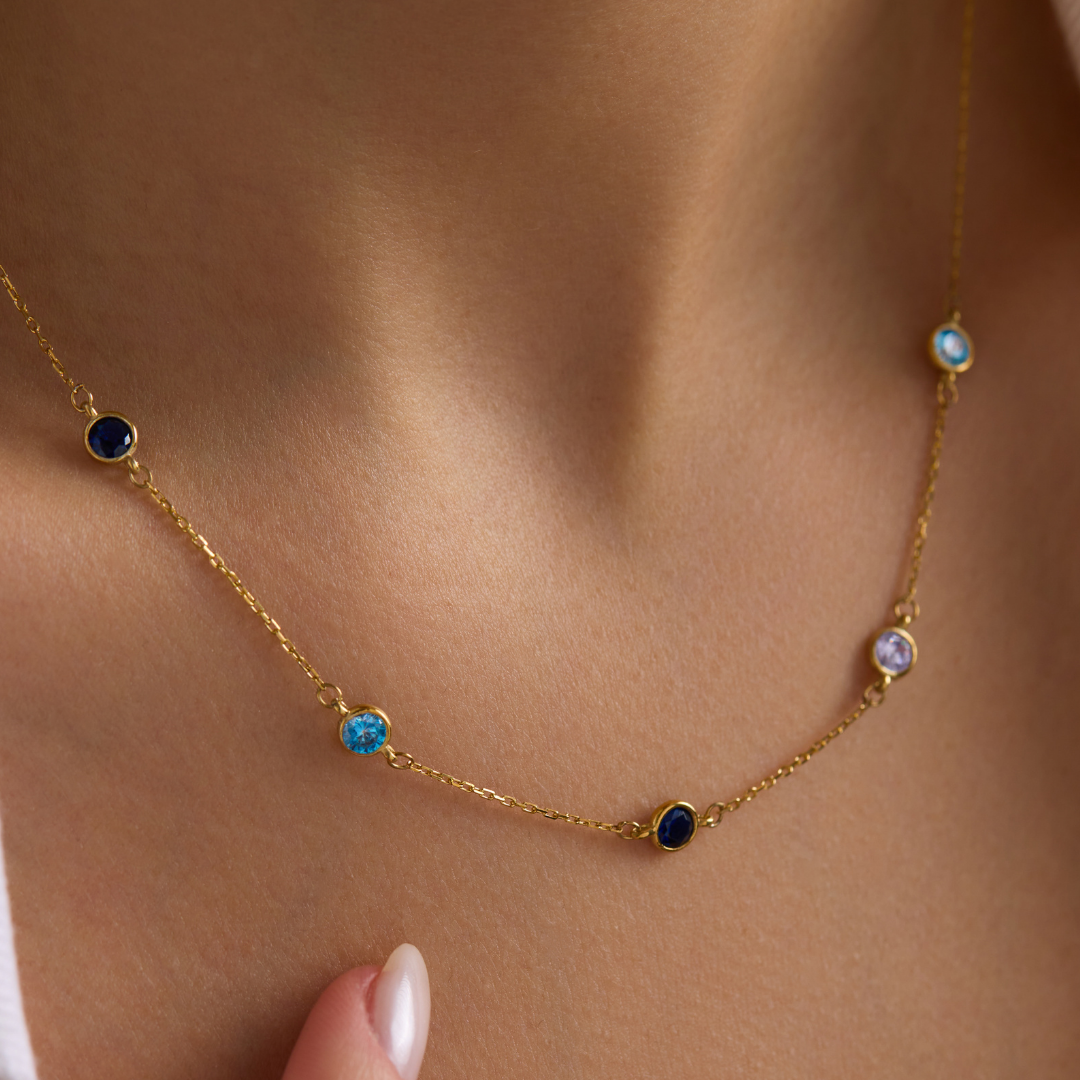 Personalized Birthstone Necklace for Mom