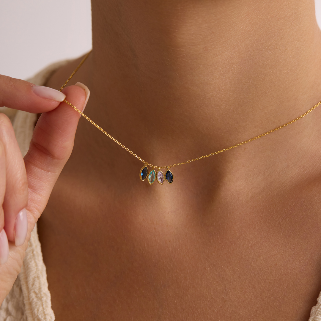 Personalized Birthstone Pendant Necklace