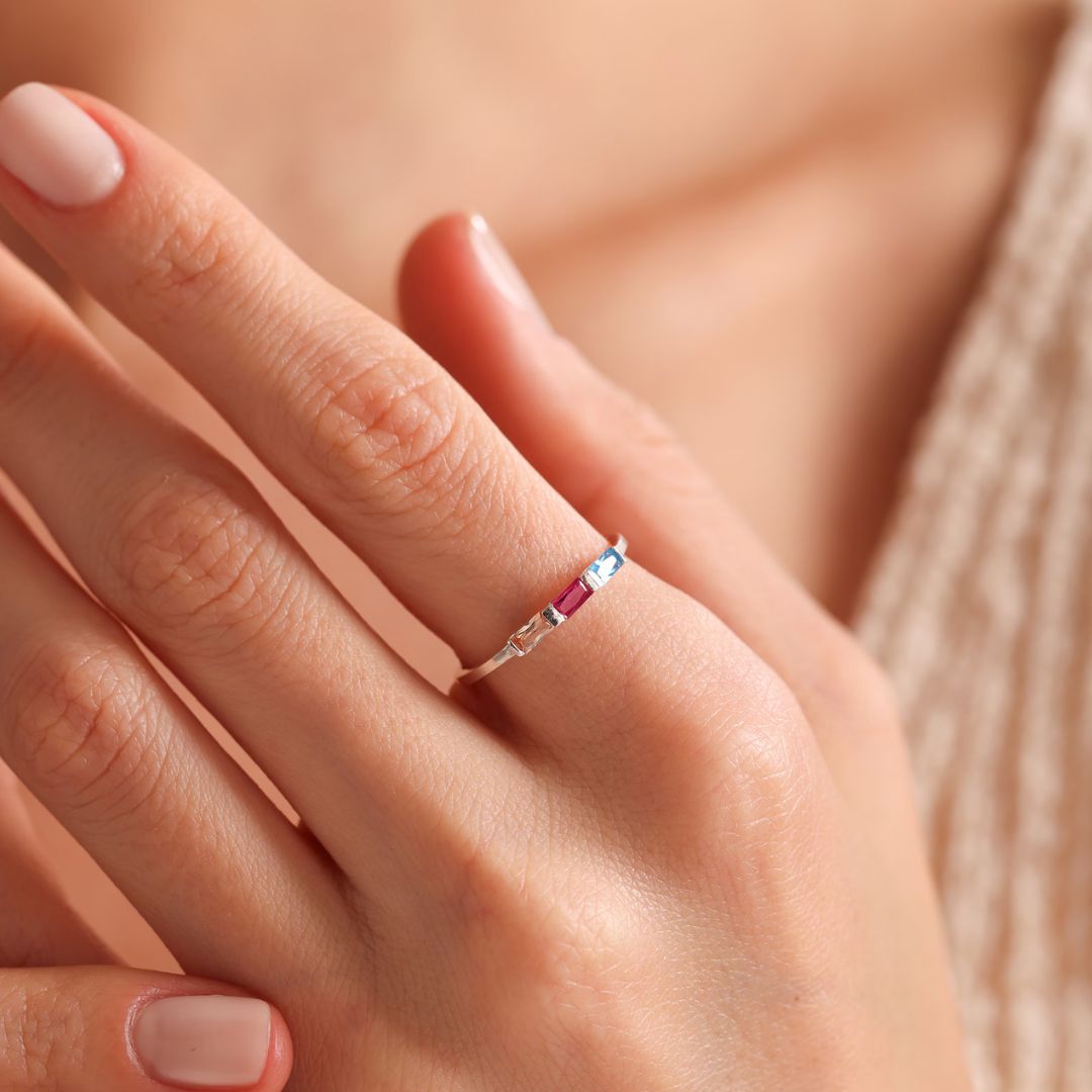 Baguette Birthstone Ring
