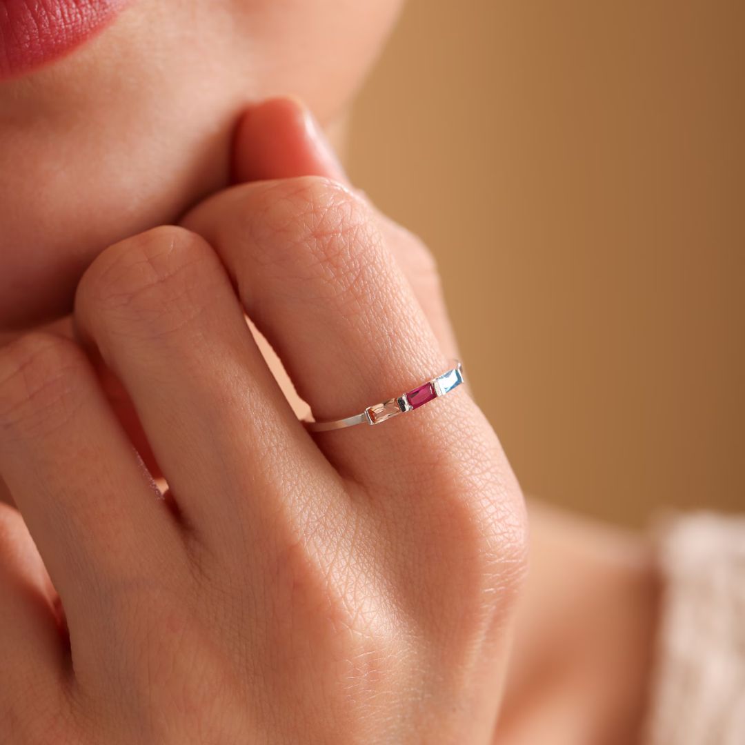 Baguette Birthstone Ring