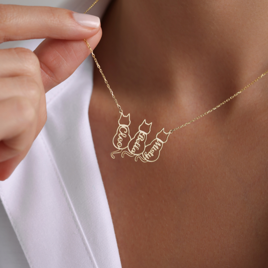 Personalized Cat Name Necklace
