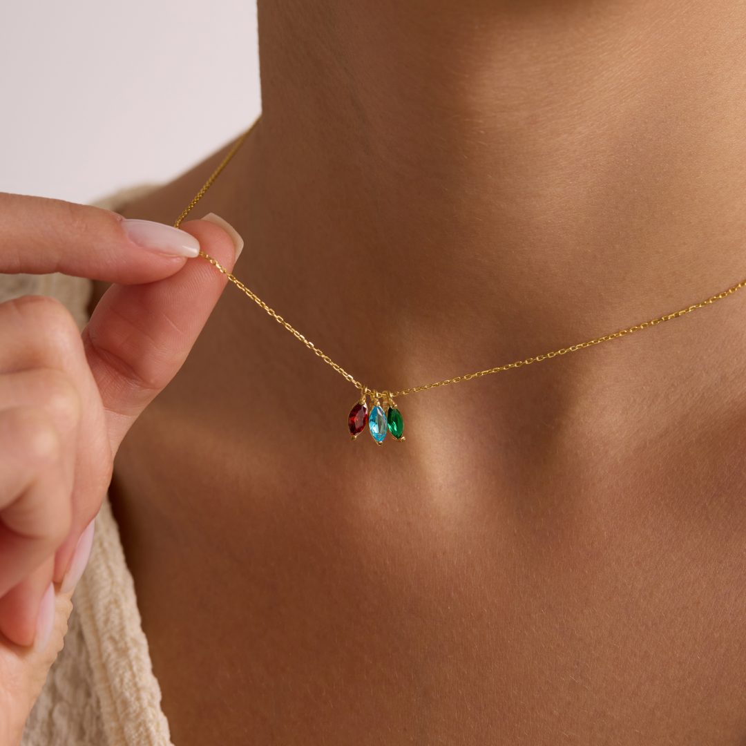 Personalized Family Birthstone Necklace