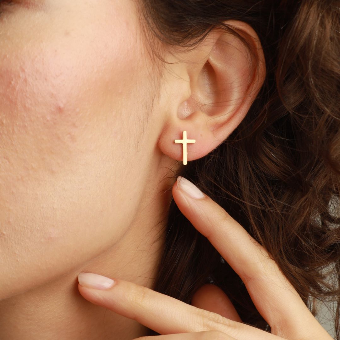 Cross Stud Earrings