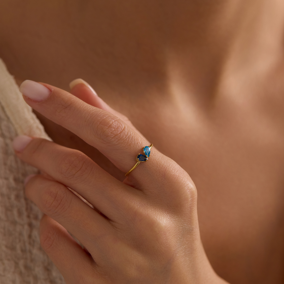 Two Birthstone Ring for Mom