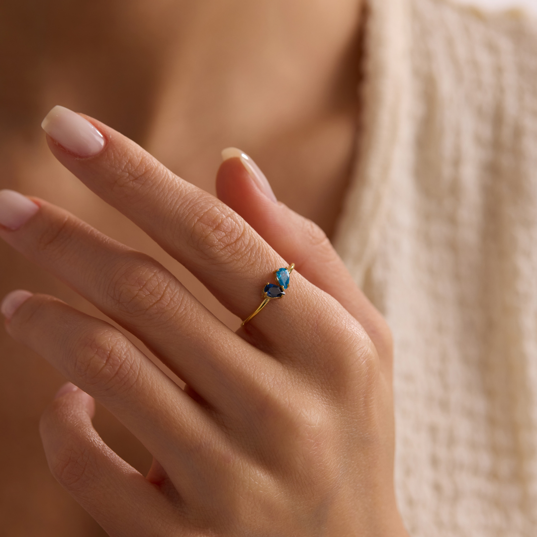 Two Birthstone Ring for Mom