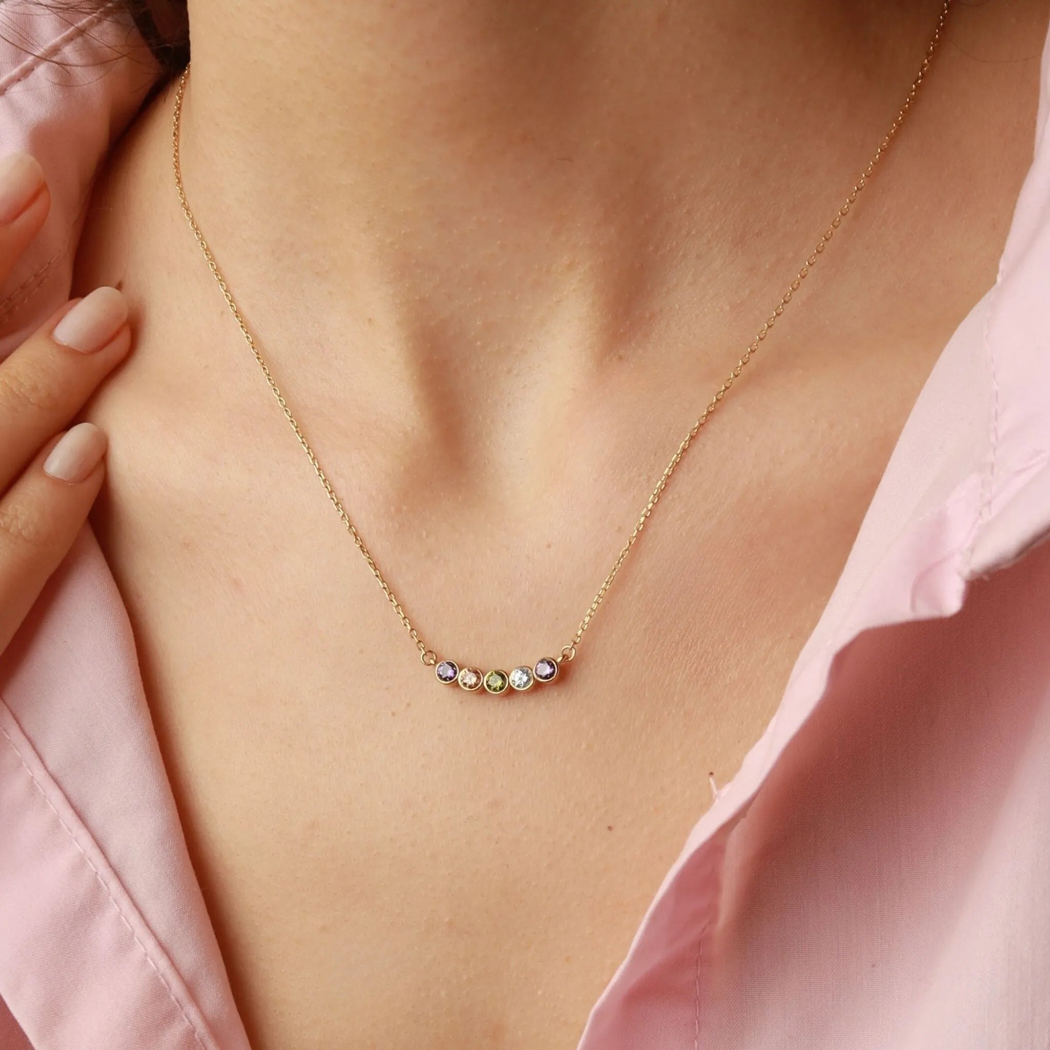 Family Birthstone Necklace