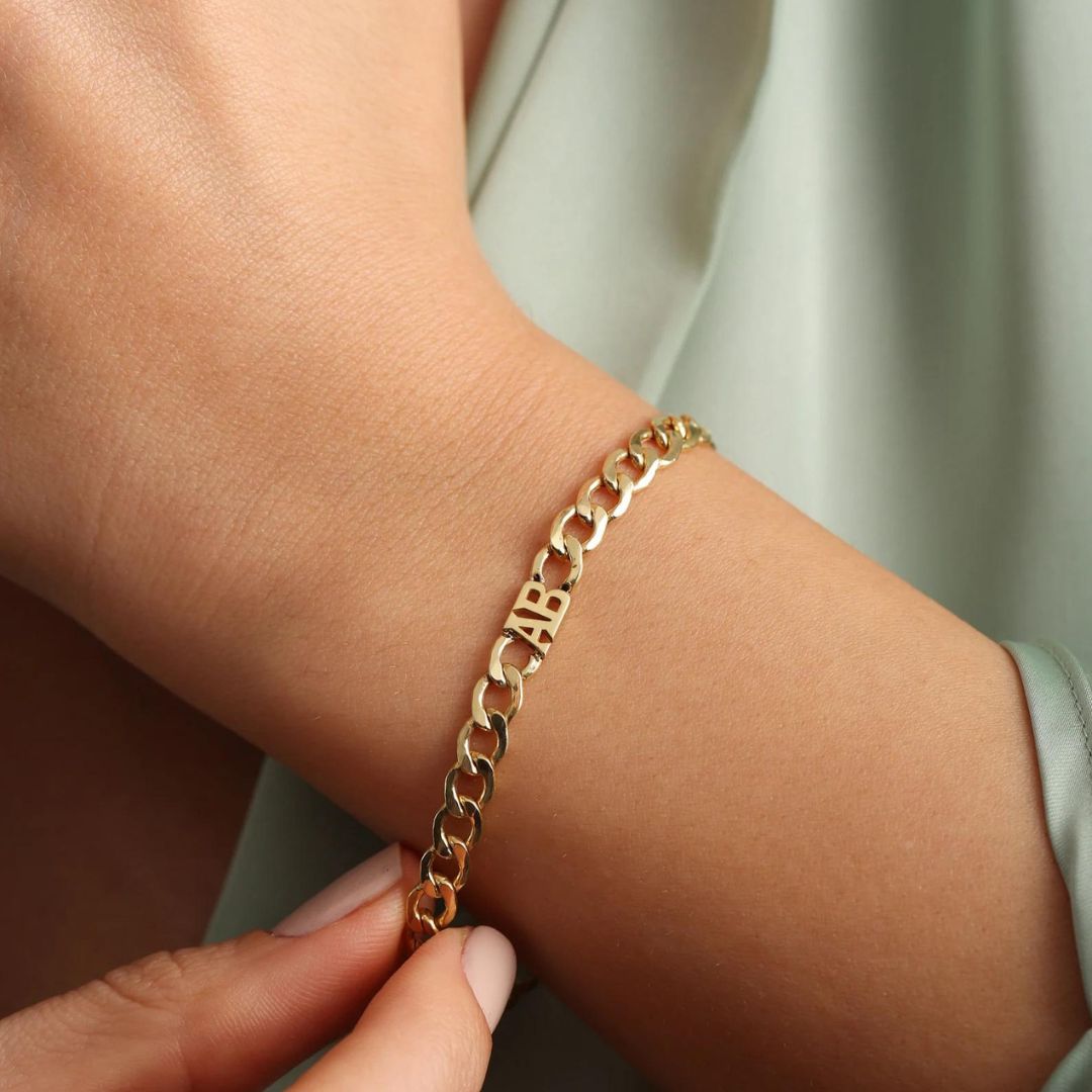 Custom Initial Choker Chain Bracelet