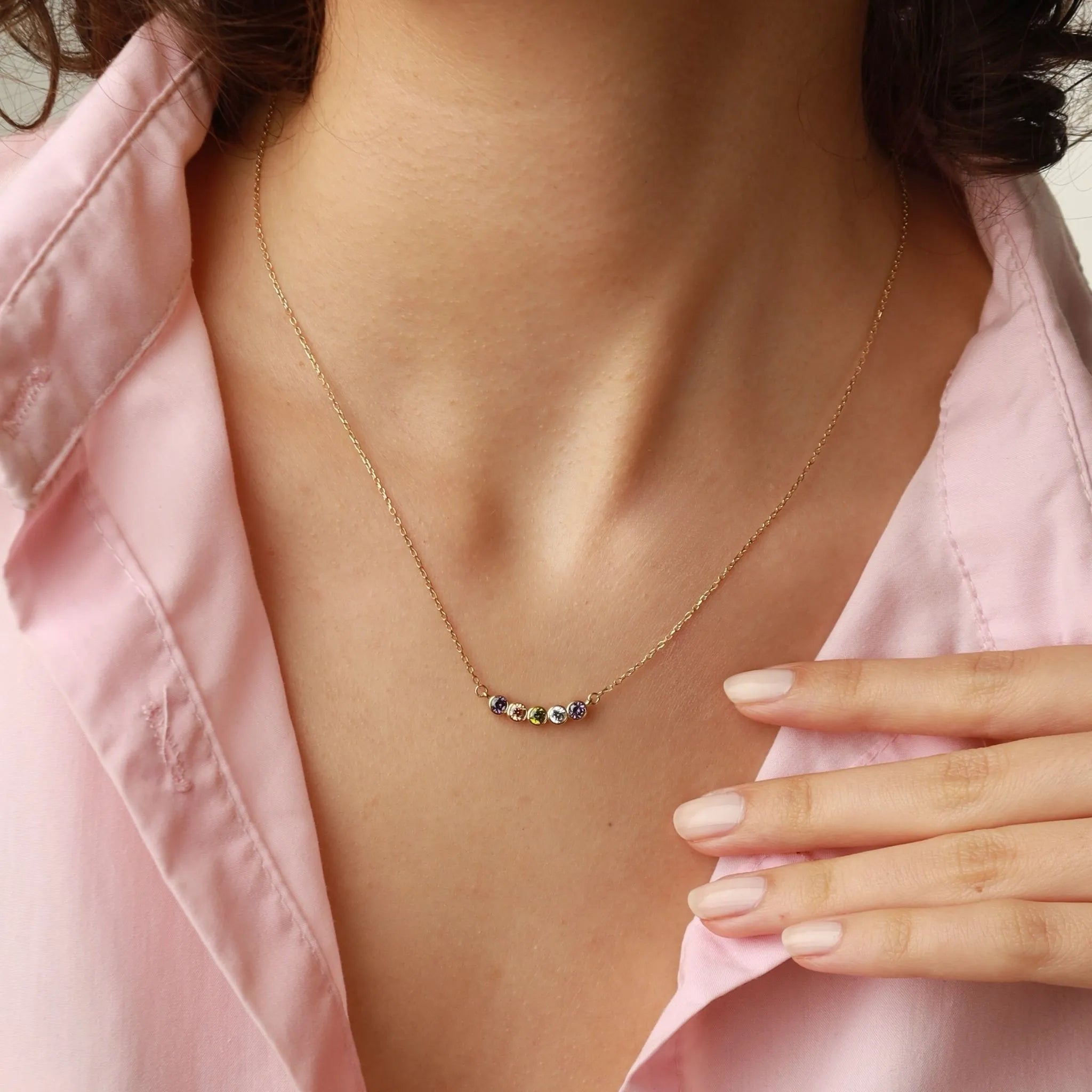 Family Birthstone Necklace