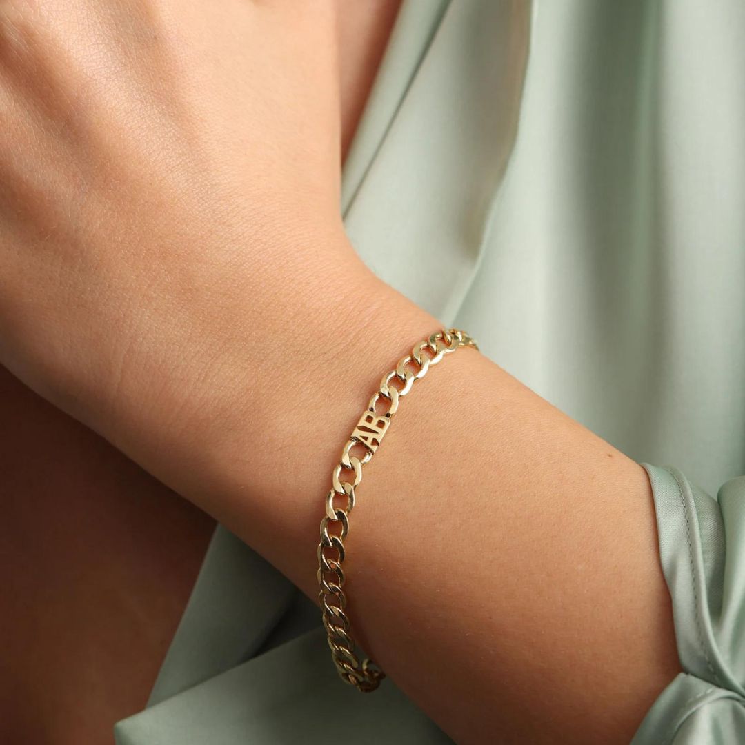Custom Initial Choker Chain Bracelet