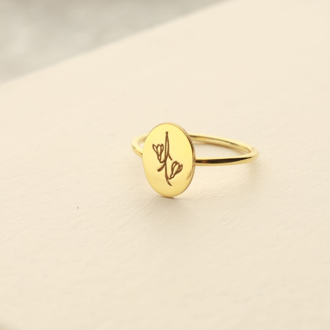 Birth Flower Ring