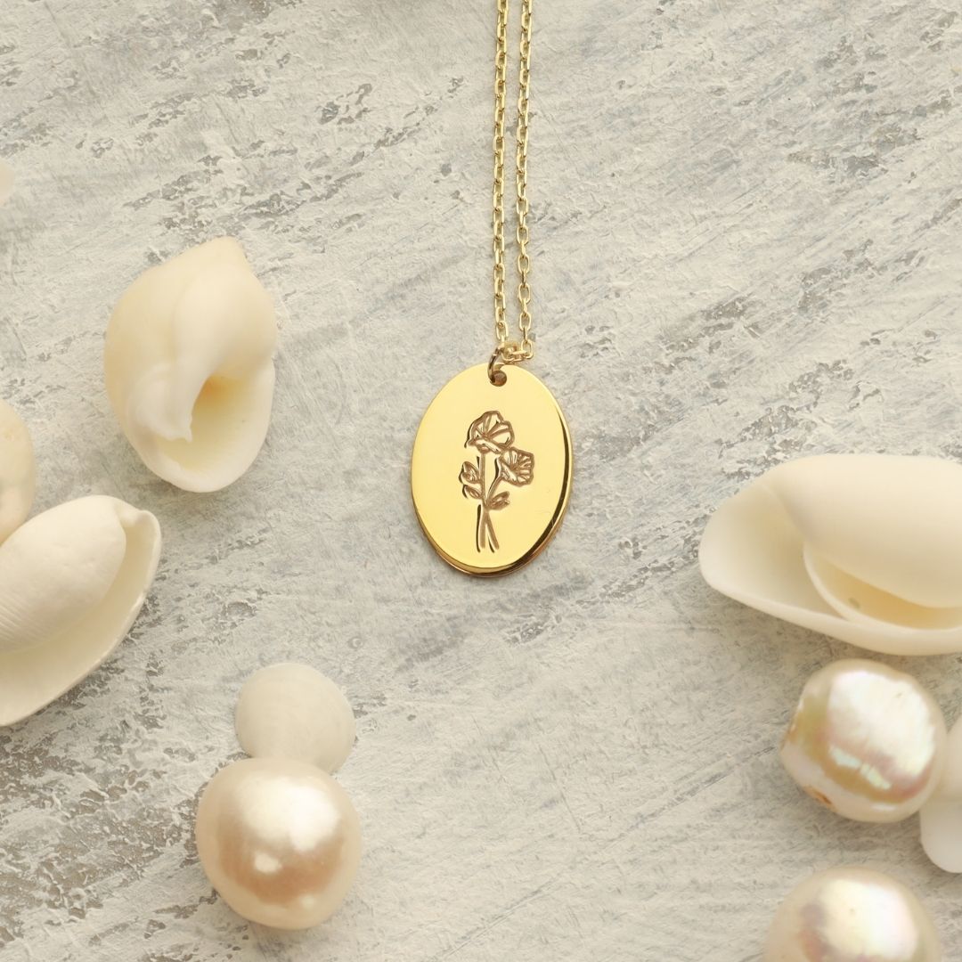 Birth Month Flower Necklace