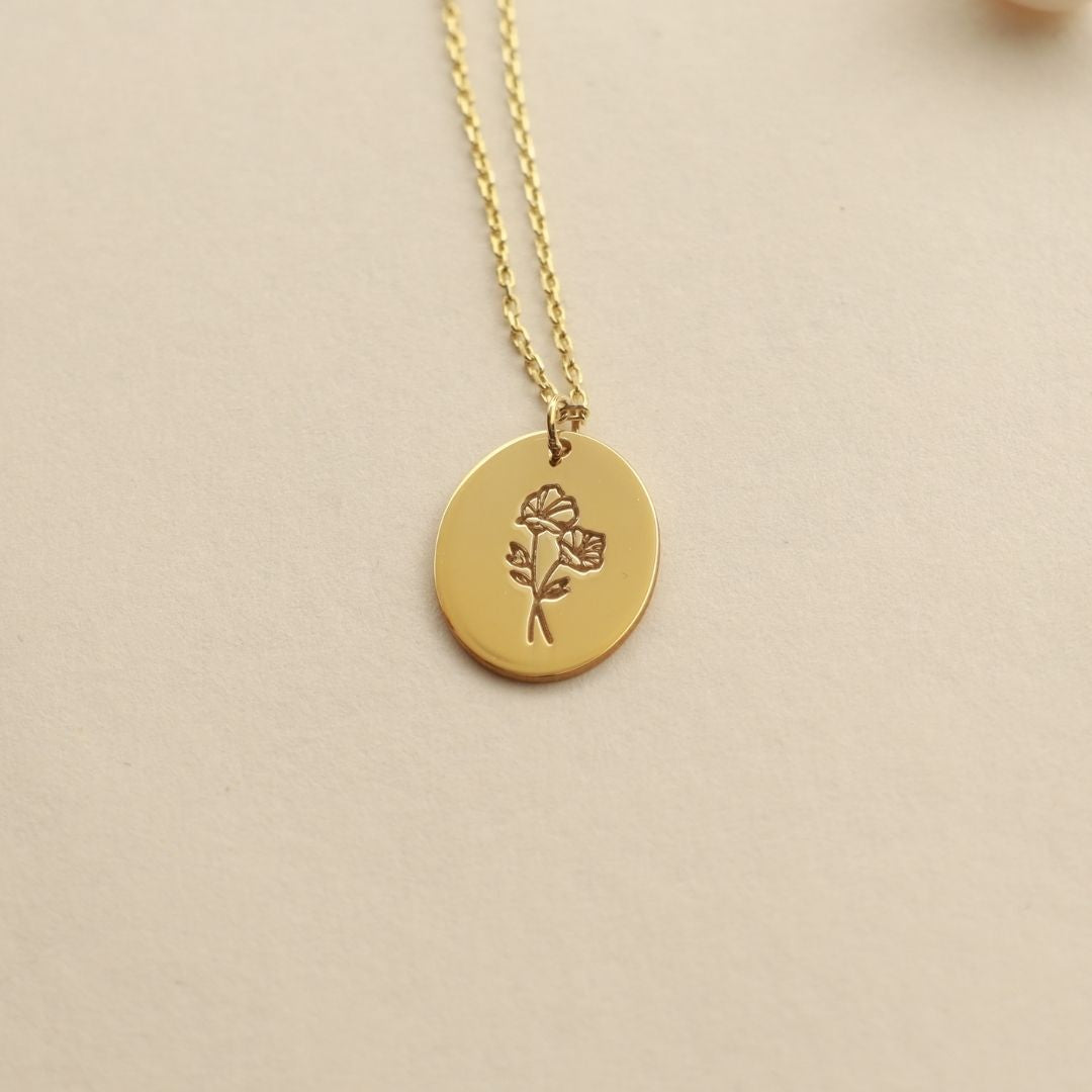 Birth Month Flower Necklace