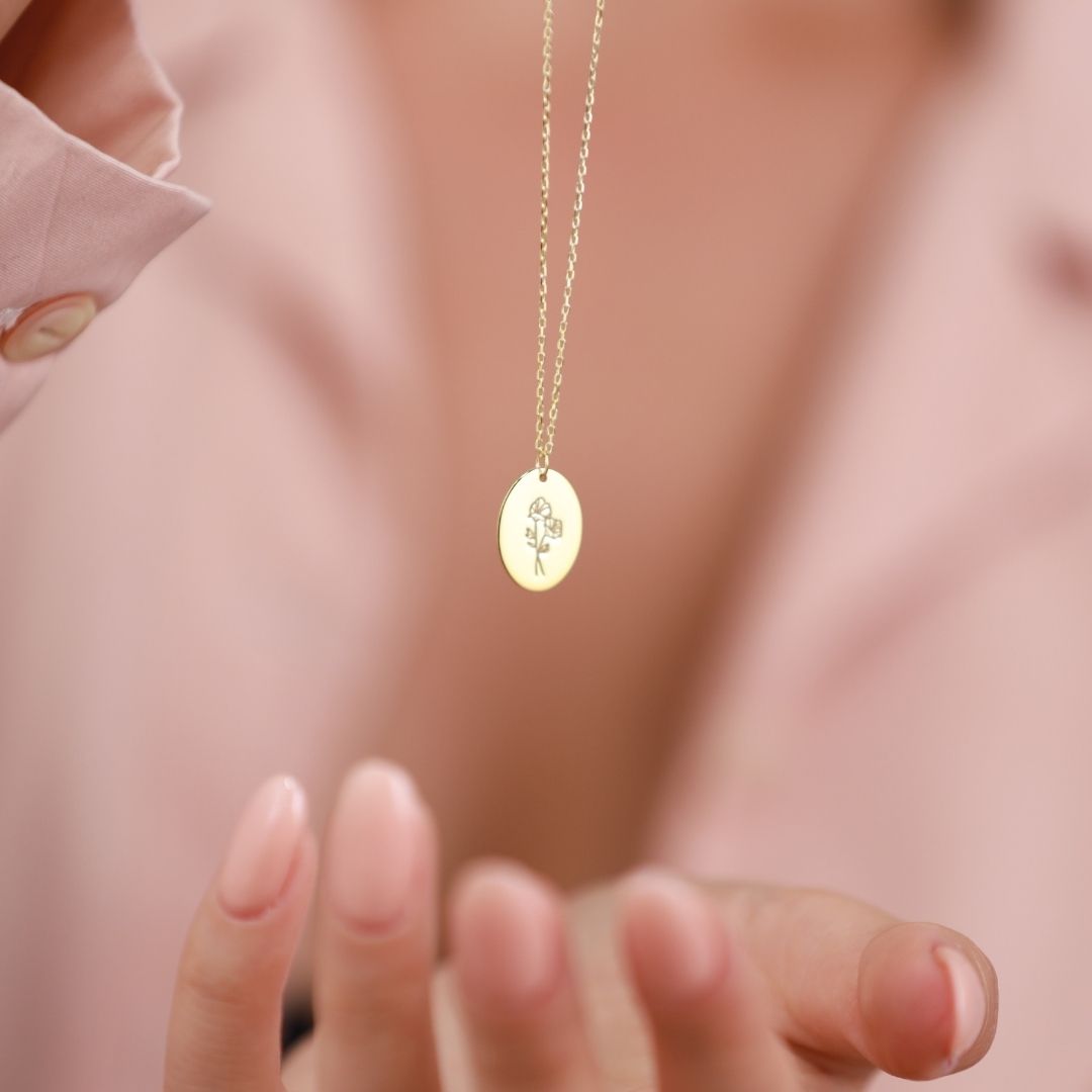Birth Month Flower Necklace