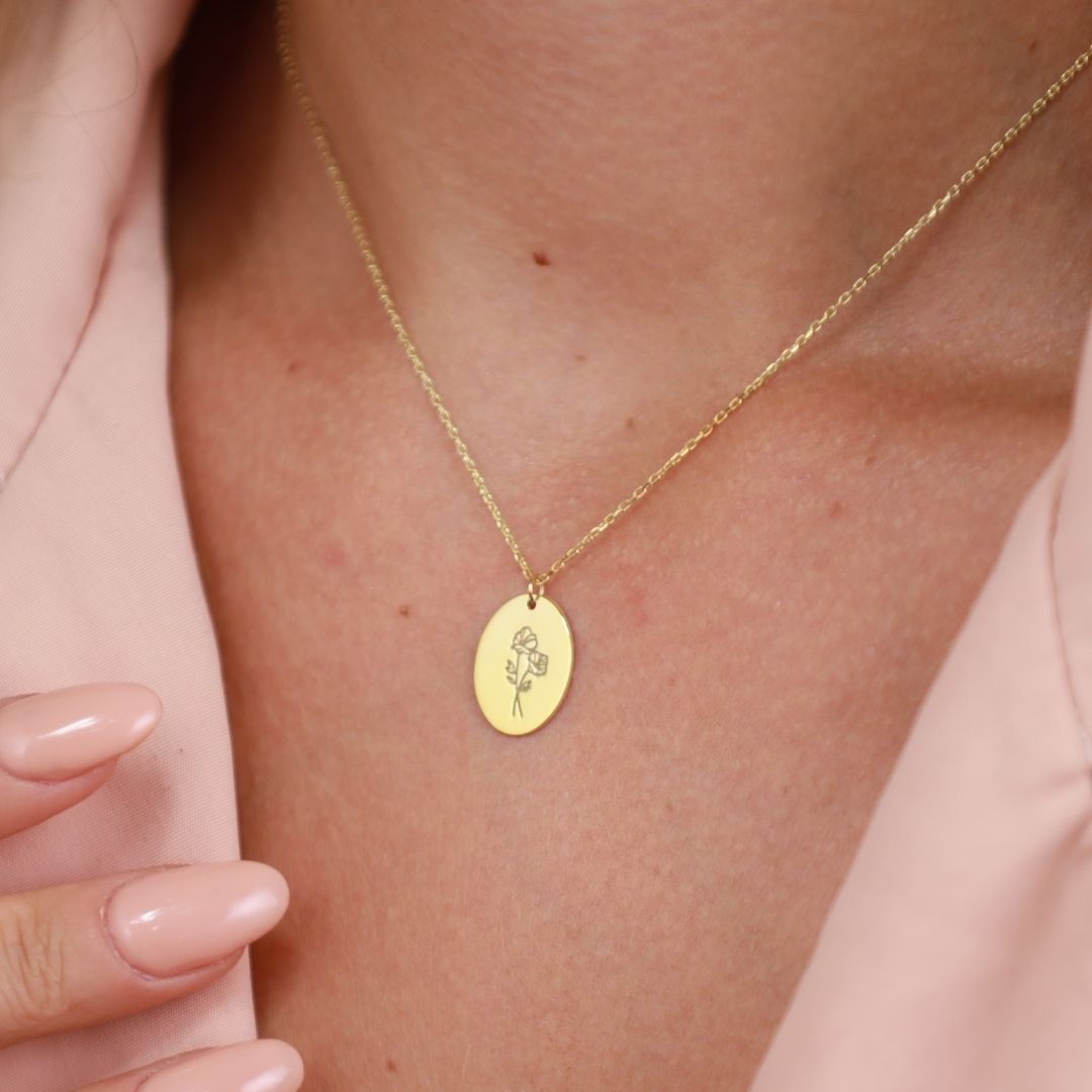 Birth Month Flower Necklace