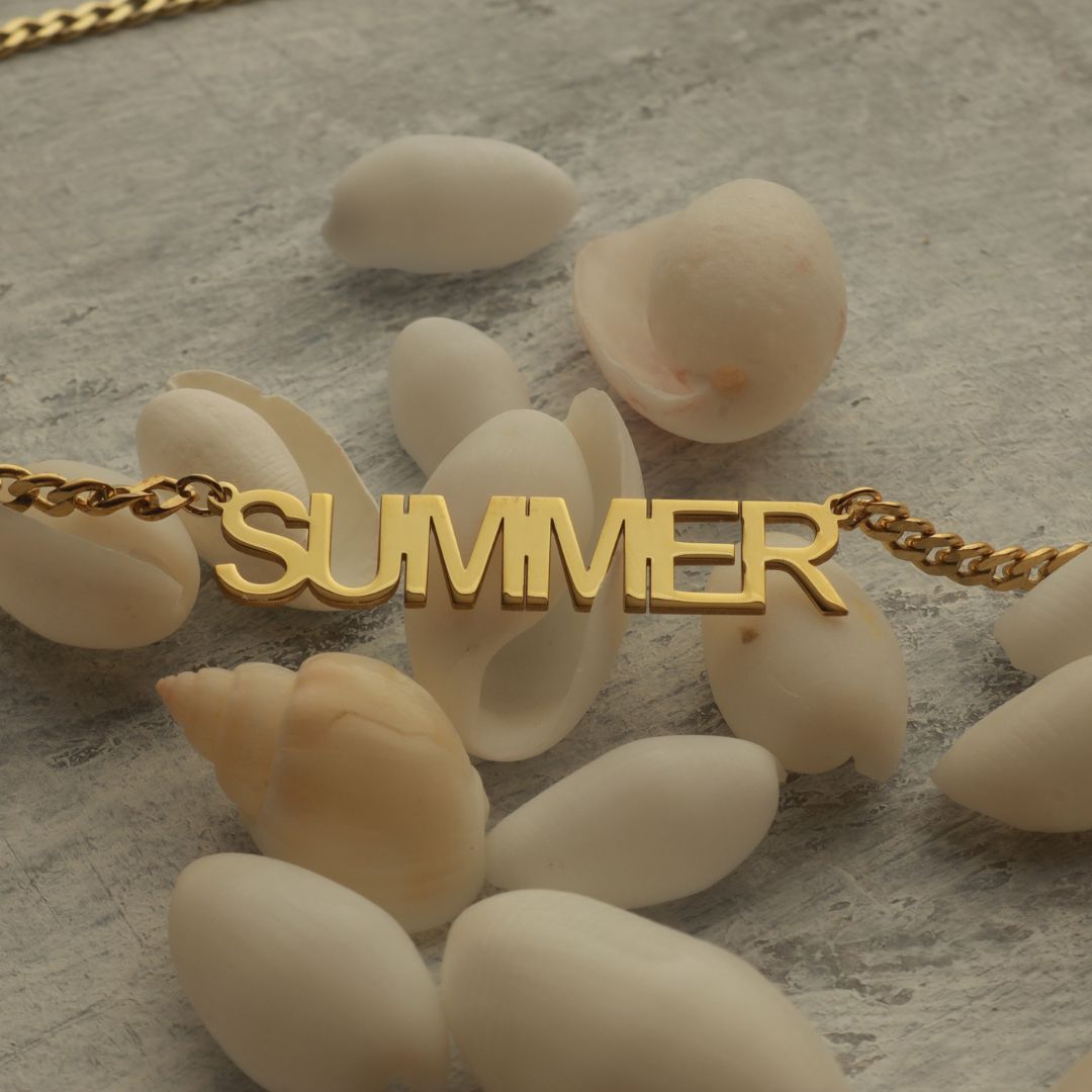Block Style Name Necklace